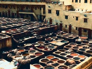 Curtidurías de Fez, una visita imprescindible en Fez.